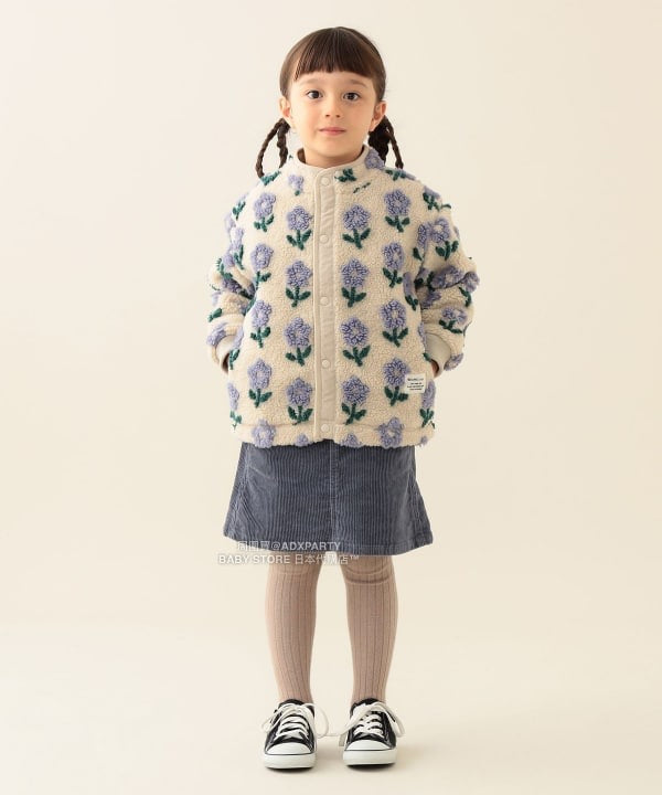 日本童裝 BEAMS mini 提花絨毛外套 90-140cm 男童款/女童款 秋冬季 (適合香港平均溫度、寒冷天氣、溫度低天氣）OUTERWEAR  【日本預售：2025年11月下旬】