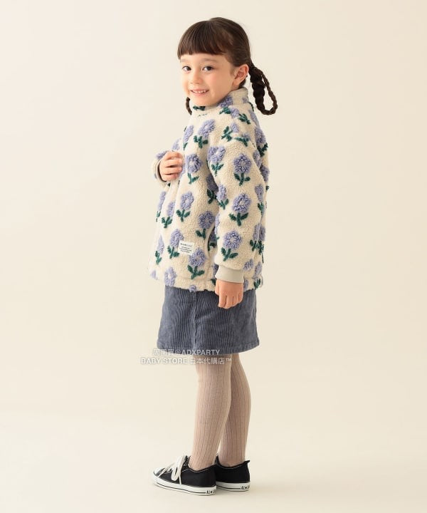 日本童裝 BEAMS mini 提花絨毛外套 90-140cm 男童款/女童款 秋冬季 (適合香港平均溫度、寒冷天氣、溫度低天氣）OUTERWEAR  【日本預售：2025年11月下旬】