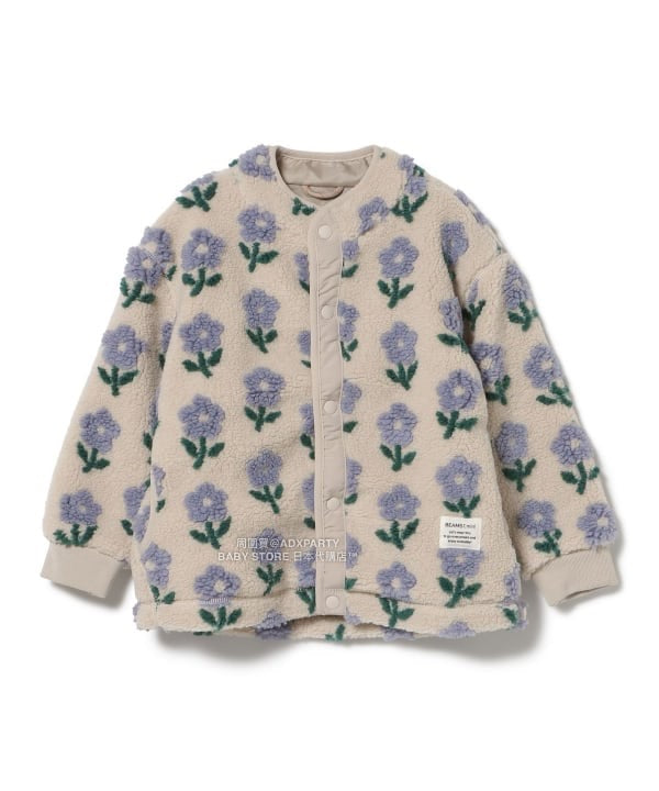 日本童裝 BEAMS mini 提花絨毛外套 90-140cm 男童款/女童款 秋冬季 (適合香港平均溫度、寒冷天氣、溫度低天氣）OUTERWEAR  【日本預售：2025年11月下旬】