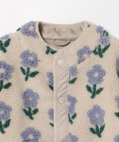 日本童裝 BEAMS mini 提花絨毛外套 90-140cm 男童款/女童款 秋冬季 (適合香港平均溫度、寒冷天氣、溫度低天氣）OUTERWEAR  【日本預售：2025年11月下旬】