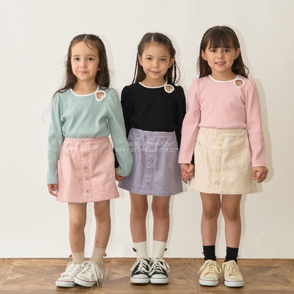 日本童裝 Ly# mine 心形鏤空毛巾布上衣 100-150cm 女童款 秋季 TOPS