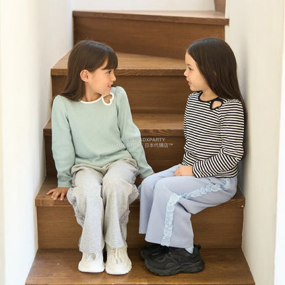 日本童裝 Ly# mine 心形鏤空毛巾布上衣 100-150cm 女童款 秋季 TOPS