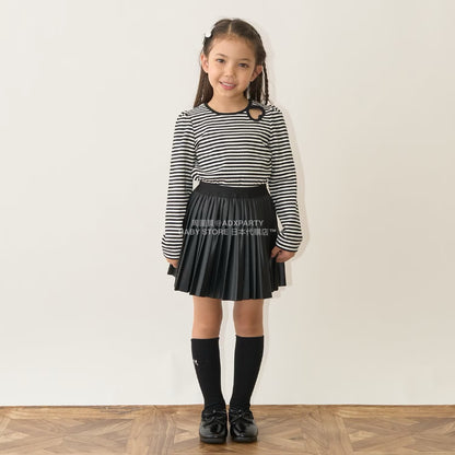 日本童裝 Ly# mine 心形鏤空毛巾布上衣 100-150cm 女童款 秋季 TOPS