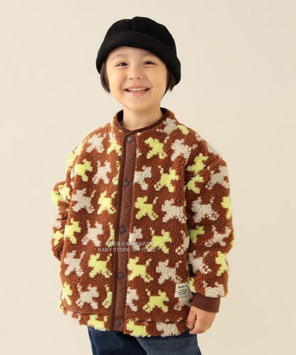 日本童裝 BEAMS mini 提花絨毛外套 90-140cm 男童款/女童款 秋冬季 (適合香港平均溫度、寒冷天氣、溫度低天氣）OUTERWEAR  【日本預售：2025年11月下旬】
