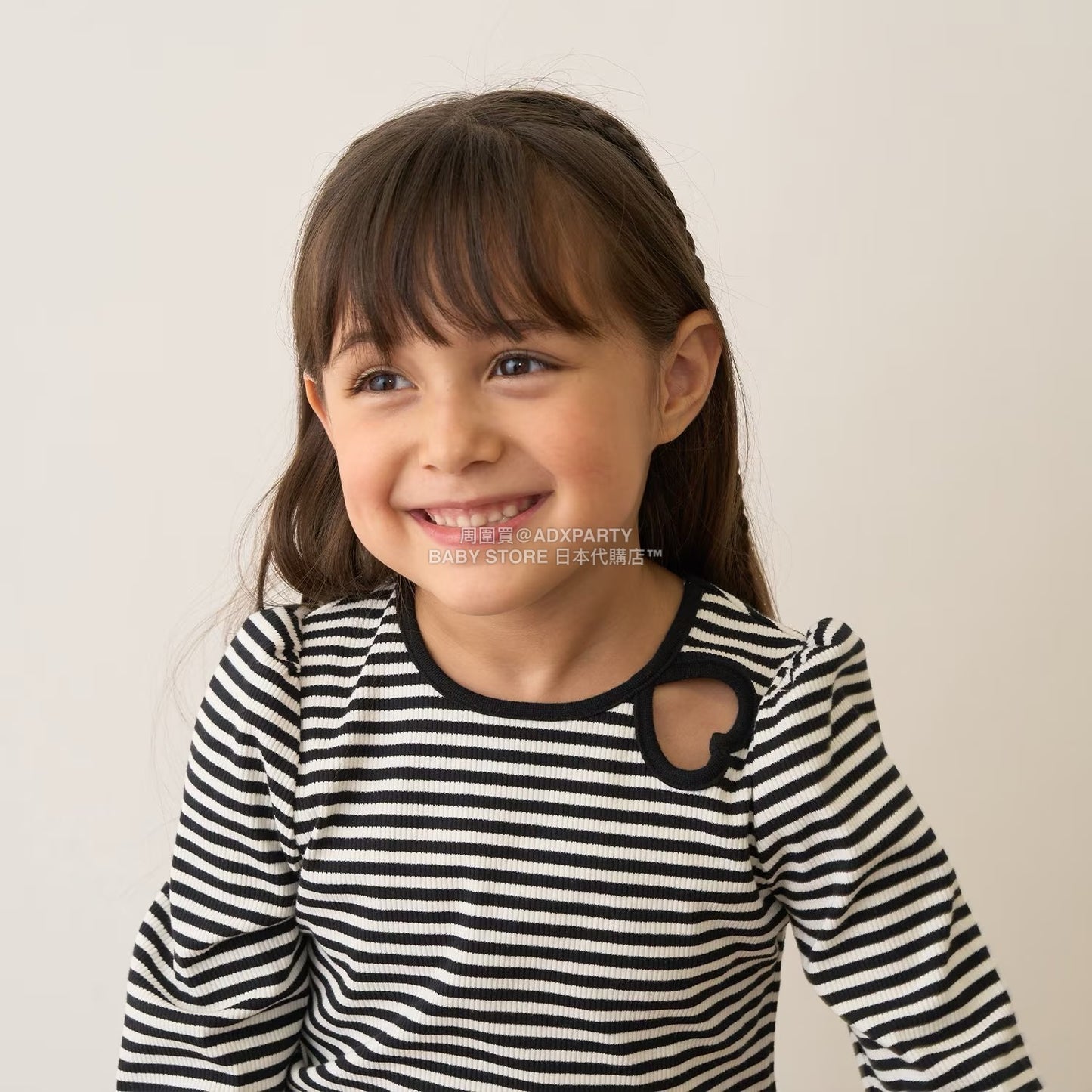 日本童裝 Ly# mine 心形鏤空毛巾布上衣 100-150cm 女童款 秋季 TOPS