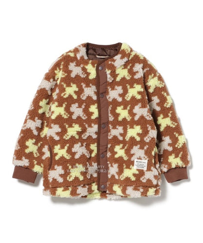 日本童裝 BEAMS mini 提花絨毛外套 90-140cm 男童款/女童款 秋冬季 (適合香港平均溫度、寒冷天氣、溫度低天氣）OUTERWEAR  【日本預售：2025年11月下旬】