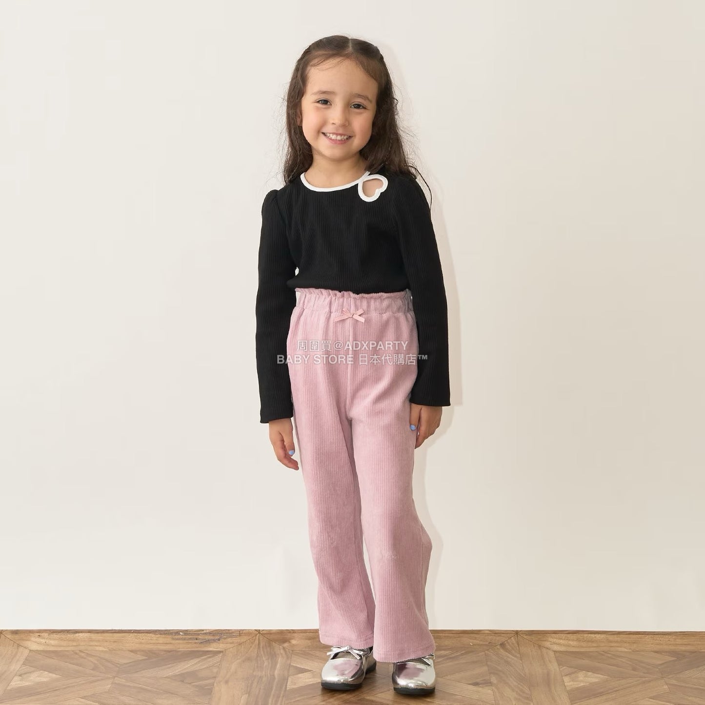 日本童裝 Ly# mine 心形鏤空毛巾布上衣 100-150cm 女童款 秋季 TOPS