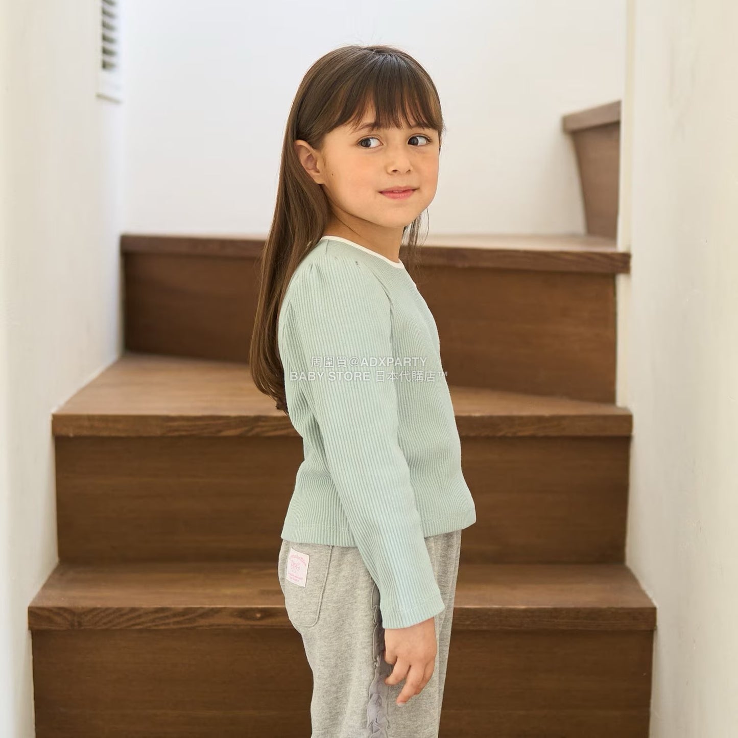 日本童裝 Ly# mine 心形鏤空毛巾布上衣 100-150cm 女童款 秋季 TOPS