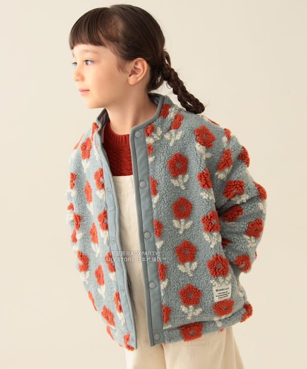 日本童裝 BEAMS mini 提花絨毛外套 90-140cm 男童款/女童款 秋冬季 (適合香港平均溫度、寒冷天氣、溫度低天氣）OUTERWEAR  【日本預售：2025年11月下旬】