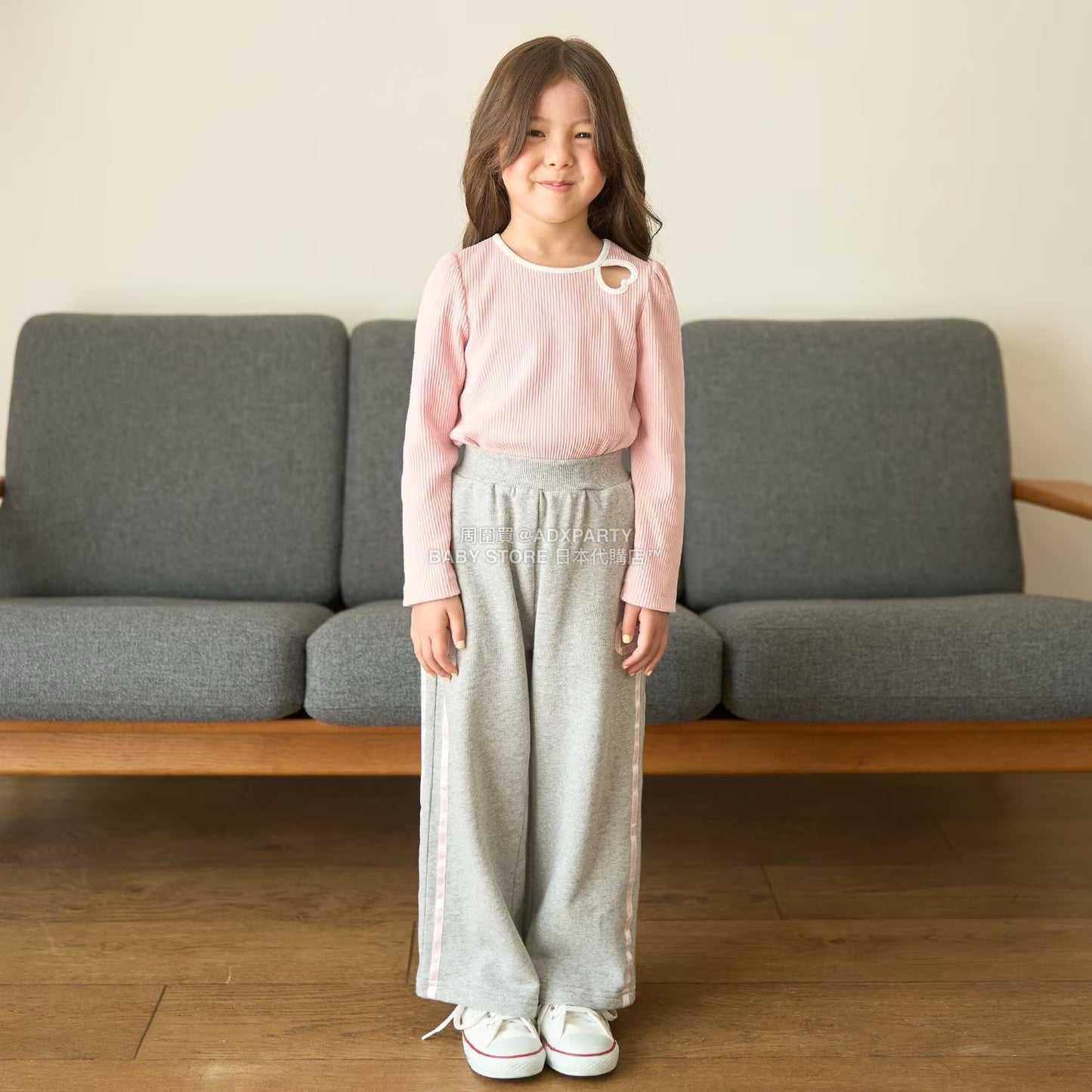 日本童裝 Ly# mine 心形鏤空毛巾布上衣 100-150cm 女童款 秋季 TOPS