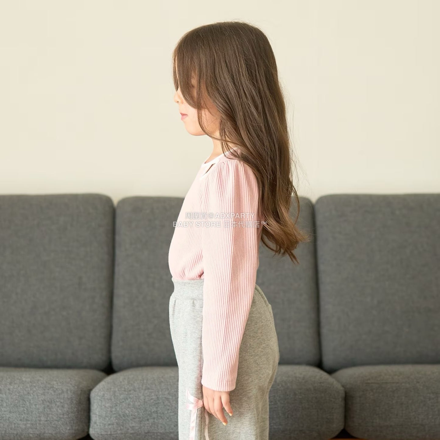 日本童裝 Ly# mine 心形鏤空毛巾布上衣 100-150cm 女童款 秋季 TOPS