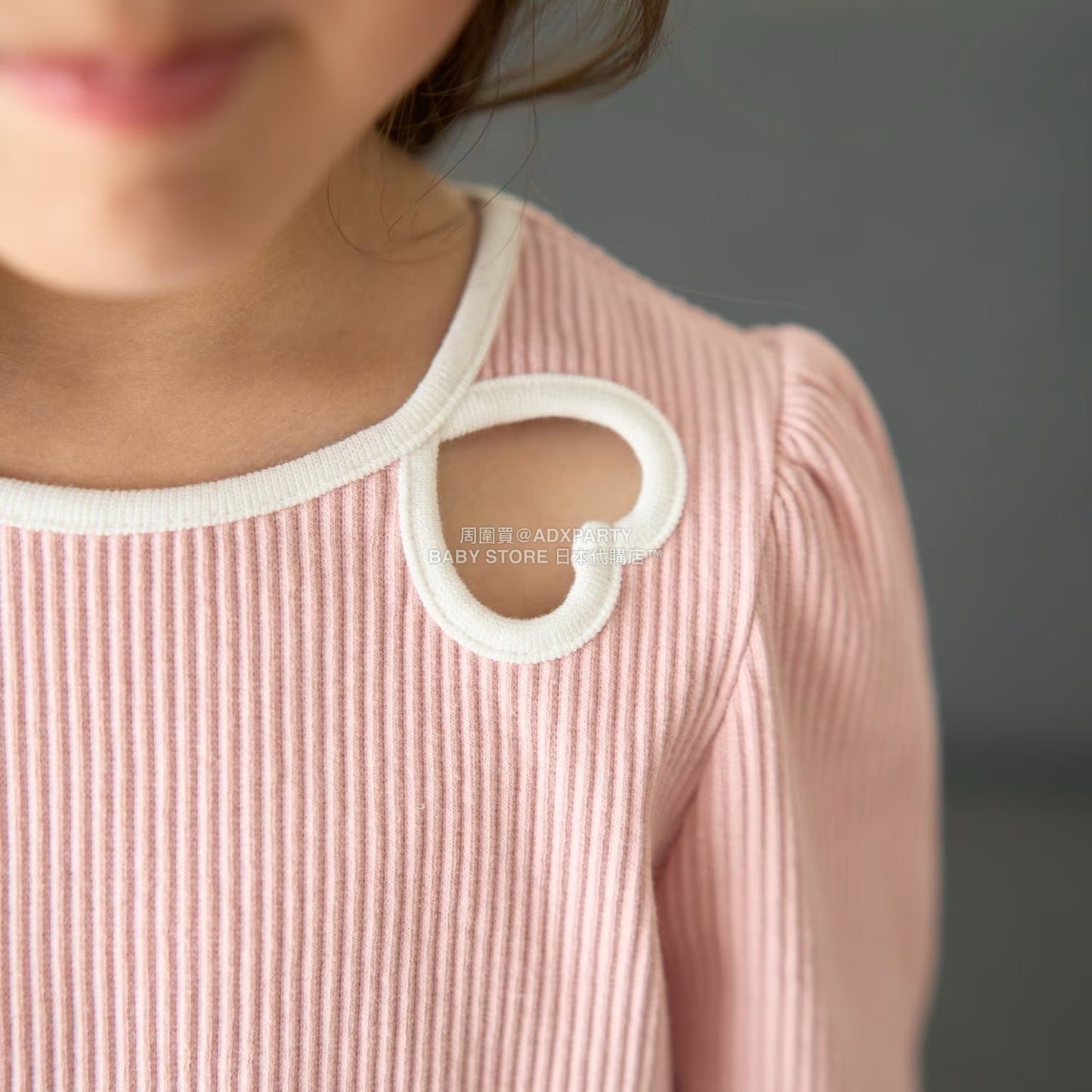 日本童裝 Ly# mine 心形鏤空毛巾布上衣 100-150cm 女童款 秋季 TOPS