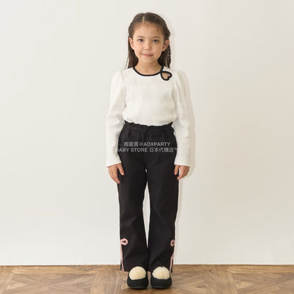 日本童裝 Ly# mine 心形鏤空毛巾布上衣 100-150cm 女童款 秋季 TOPS