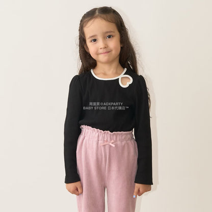 日本童裝 Ly# mine 心形鏤空毛巾布上衣 100-150cm 女童款 秋季 TOPS