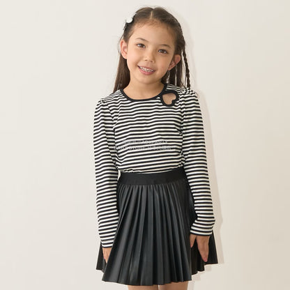 日本童裝 Ly# mine 心形鏤空毛巾布上衣 100-150cm 女童款 秋季 TOPS