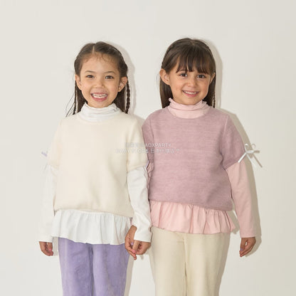 日本童裝 Ly# mine 蓬鬆拉絨短袖上衣 110-150cm 女童款 秋季 TOPS