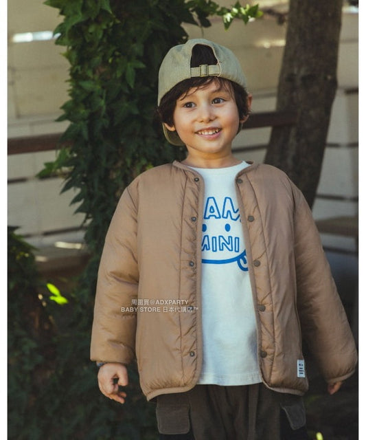 日本童裝 BEAMS mini 2Way 雙面兩著 夾棉無領外套 90-150cm 男童款/女童款 秋冬季 (適合香港平均溫度、寒冷天氣）OUTERWEAR 