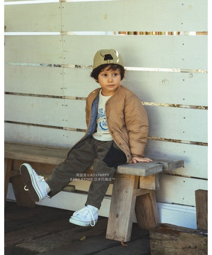 日本童裝 BEAMS mini 2Way 雙面兩著 夾棉無領外套 90-150cm 男童款/女童款 秋冬季 (適合香港平均溫度、寒冷天氣）OUTERWEAR 