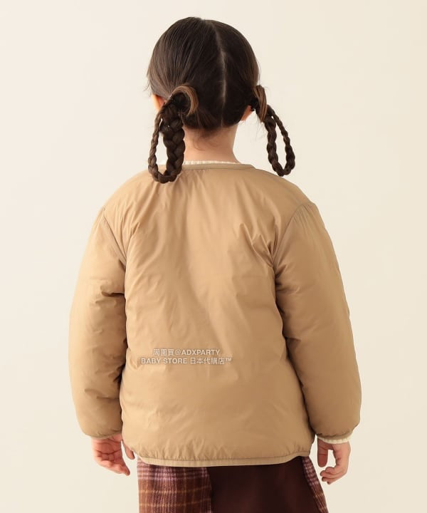 日本童裝 BEAMS mini 2Way 雙面兩著 夾棉無領外套 90-150cm 男童款/女童款 秋冬季 (適合香港平均溫度、寒冷天氣）OUTERWEAR 