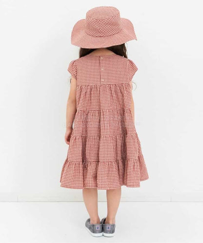 日本童裝 BREEZE 格紋層疊連身裙 80-140cm 女童款 夏季 DRESSES