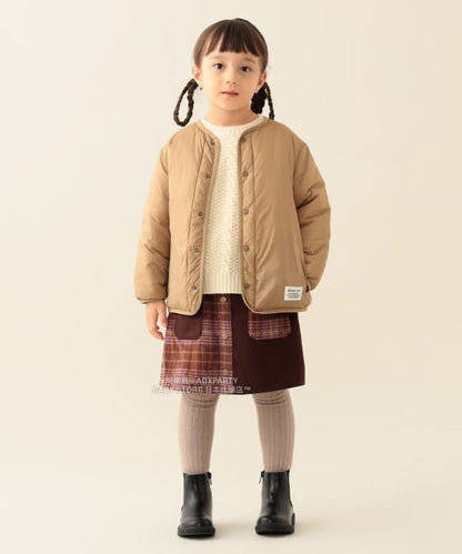 日本童裝 BEAMS mini 2Way 雙面兩著 夾棉無領外套 90-150cm 男童款/女童款 秋冬季 (適合香港平均溫度、寒冷天氣）OUTERWEAR 