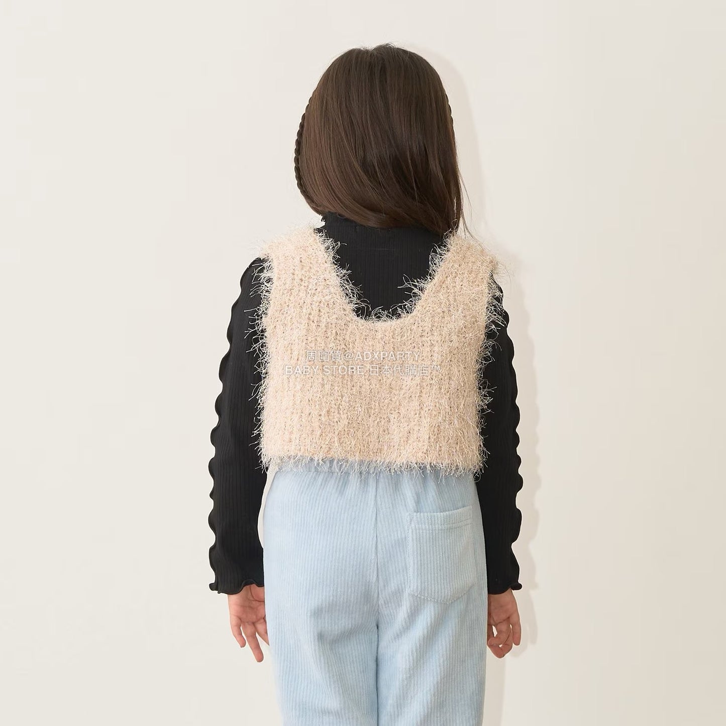 日本童裝 Ly# mine 金銀絲羽毛針織背心 110-140cm 女童款 秋季 TOPS