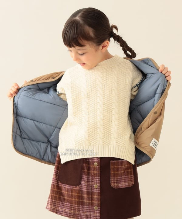 日本童裝 BEAMS mini 2Way 雙面兩著 夾棉無領外套 90-150cm 男童款/女童款 秋冬季 (適合香港平均溫度、寒冷天氣）OUTERWEAR 
