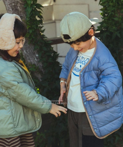 日本童裝 BEAMS mini 2Way 雙面兩著 夾棉無領外套 90-150cm 男童款/女童款 秋冬季 (適合香港平均溫度、寒冷天氣）OUTERWEAR 