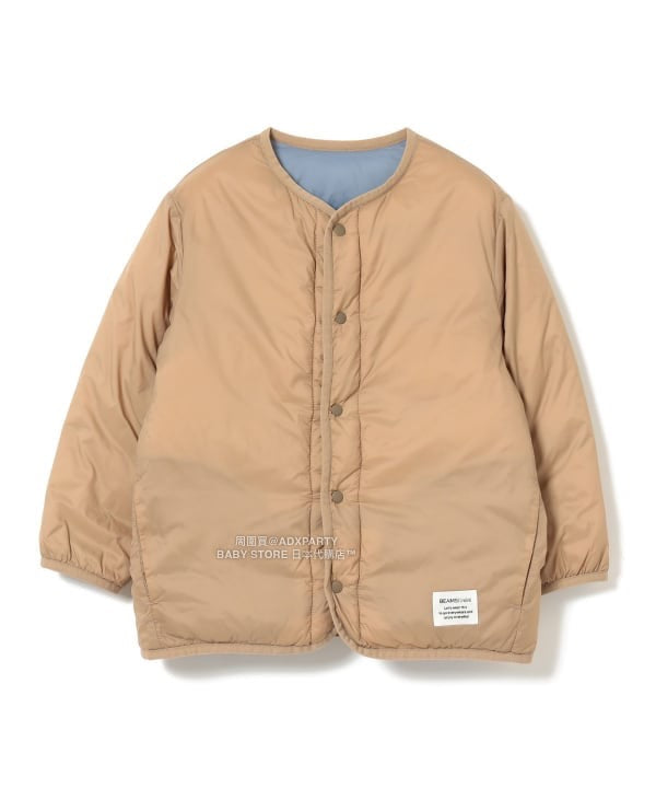 日本童裝 BEAMS mini 2Way 雙面兩著 夾棉無領外套 90-150cm 男童款/女童款 秋冬季 (適合香港平均溫度、寒冷天氣）OUTERWEAR 