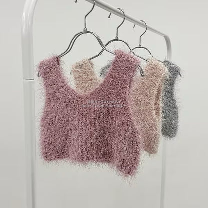 日本童裝 Ly# mine 金銀絲羽毛針織背心 110-140cm 女童款 秋季 TOPS