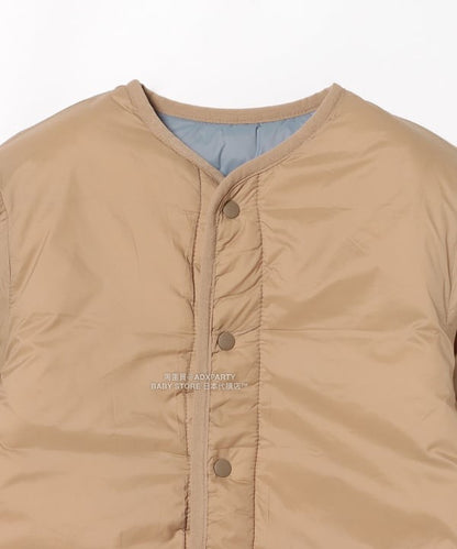 日本童裝 BEAMS mini 2Way 雙面兩著 夾棉無領外套 90-150cm 男童款/女童款 秋冬季 (適合香港平均溫度、寒冷天氣）OUTERWEAR 