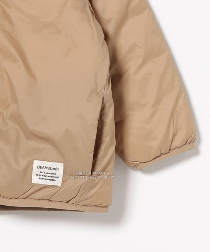 日本童裝 BEAMS mini 2Way 雙面兩著 夾棉無領外套 90-150cm 男童款/女童款 秋冬季 (適合香港平均溫度、寒冷天氣）OUTERWEAR 