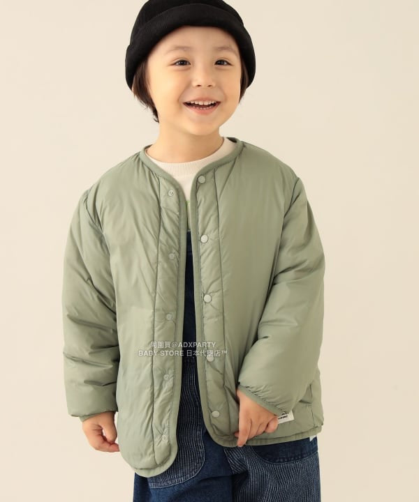 日本童裝 BEAMS mini 2Way 雙面兩著 夾棉無領外套 90-150cm 男童款/女童款 秋冬季 (適合香港平均溫度、寒冷天氣）OUTERWEAR 