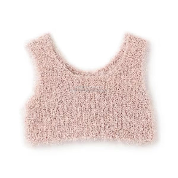 日本童裝 Ly# mine 金銀絲羽毛針織背心 110-140cm 女童款 秋季 TOPS