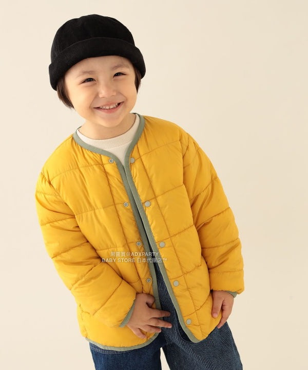日本童裝 BEAMS mini 2Way 雙面兩著 夾棉無領外套 90-150cm 男童款/女童款 秋冬季 (適合香港平均溫度、寒冷天氣）OUTERWEAR 