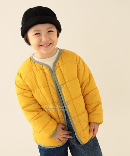 日本童裝 BEAMS mini 2Way 雙面兩著 夾棉無領外套 90-150cm 男童款/女童款 秋冬季 (適合香港平均溫度、寒冷天氣）OUTERWEAR 