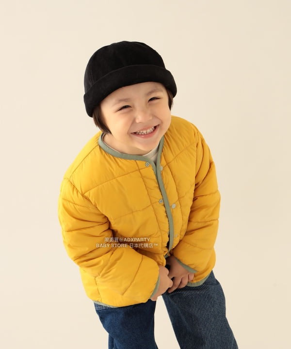 日本童裝 BEAMS mini 2Way 雙面兩著 夾棉無領外套 90-150cm 男童款/女童款 秋冬季 (適合香港平均溫度、寒冷天氣）OUTERWEAR 