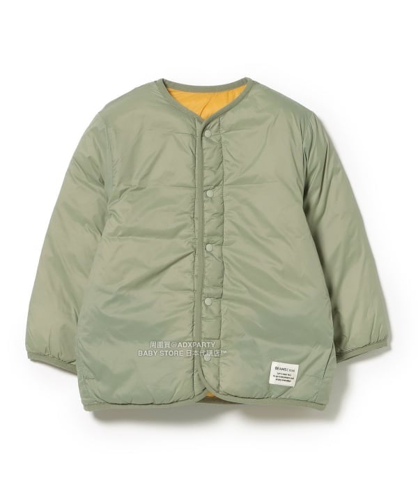日本童裝 BEAMS mini 2Way 雙面兩著 夾棉無領外套 90-150cm 男童款/女童款 秋冬季 (適合香港平均溫度、寒冷天氣）OUTERWEAR 