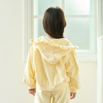 日本童裝 Ly# mine 絲帶線拉鍊連帽外套 100-150cm 女童款 秋季 OUTERWEAR