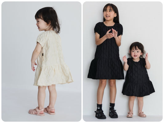 Branches x b.+A Kaneko Aya Ruffle Embroidered Dress (90-150cm) for Girls (Summer Dress) 