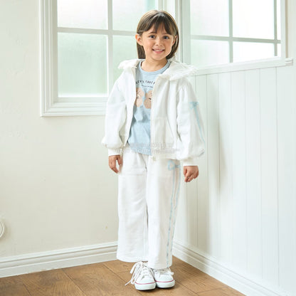 日本童裝 Ly# mine 絲帶線拉鍊連帽外套 100-150cm 女童款 秋季 OUTERWEAR