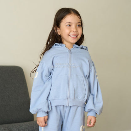 日本童裝 Ly# mine 絲帶線拉鍊連帽外套 100-150cm 女童款 秋季 OUTERWEAR