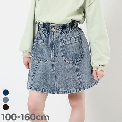 日本童裝 dev!rock 荷葉邊牛仔裙 100-160cm 女童款 秋季 SKIRTS