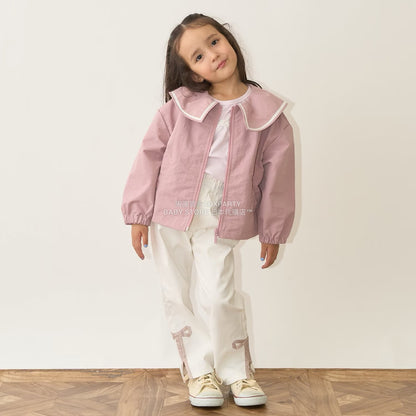 日本童裝 Ly# mine 荷葉領外套 100-150cm 女童款 秋季 OUTERWEAR