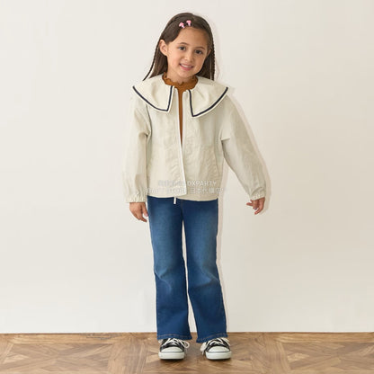 日本童裝 Ly# mine 荷葉領外套 100-150cm 女童款 秋季 OUTERWEAR