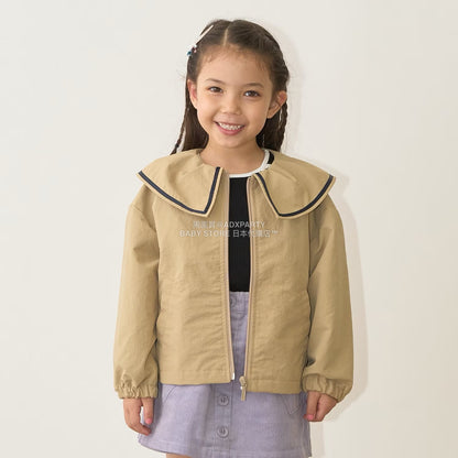 日本童裝 Ly# mine 荷葉領外套 100-150cm 女童款 秋季 OUTERWEAR
