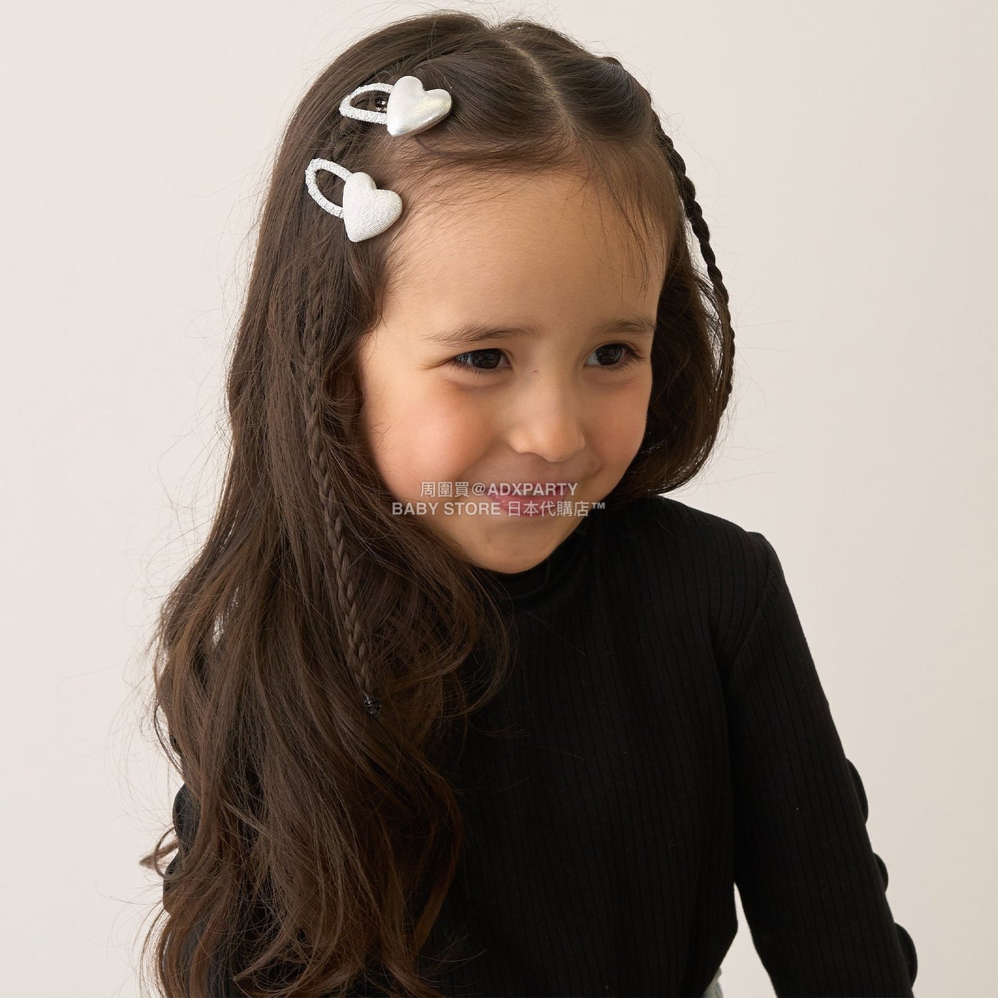 日本直送 Lycee mine 閃亮心形髮夾2件套 手飾/髮飾系列