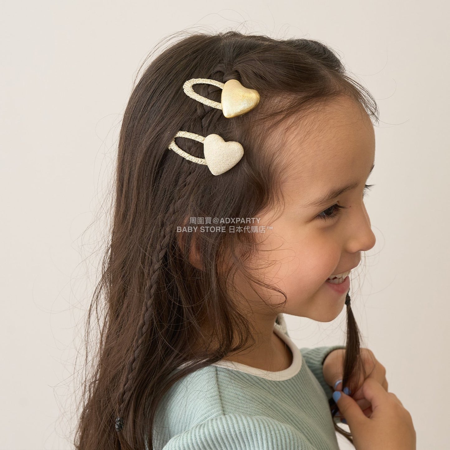 日本直送 Lycee mine 閃亮心形髮夾2件套 手飾/髮飾系列