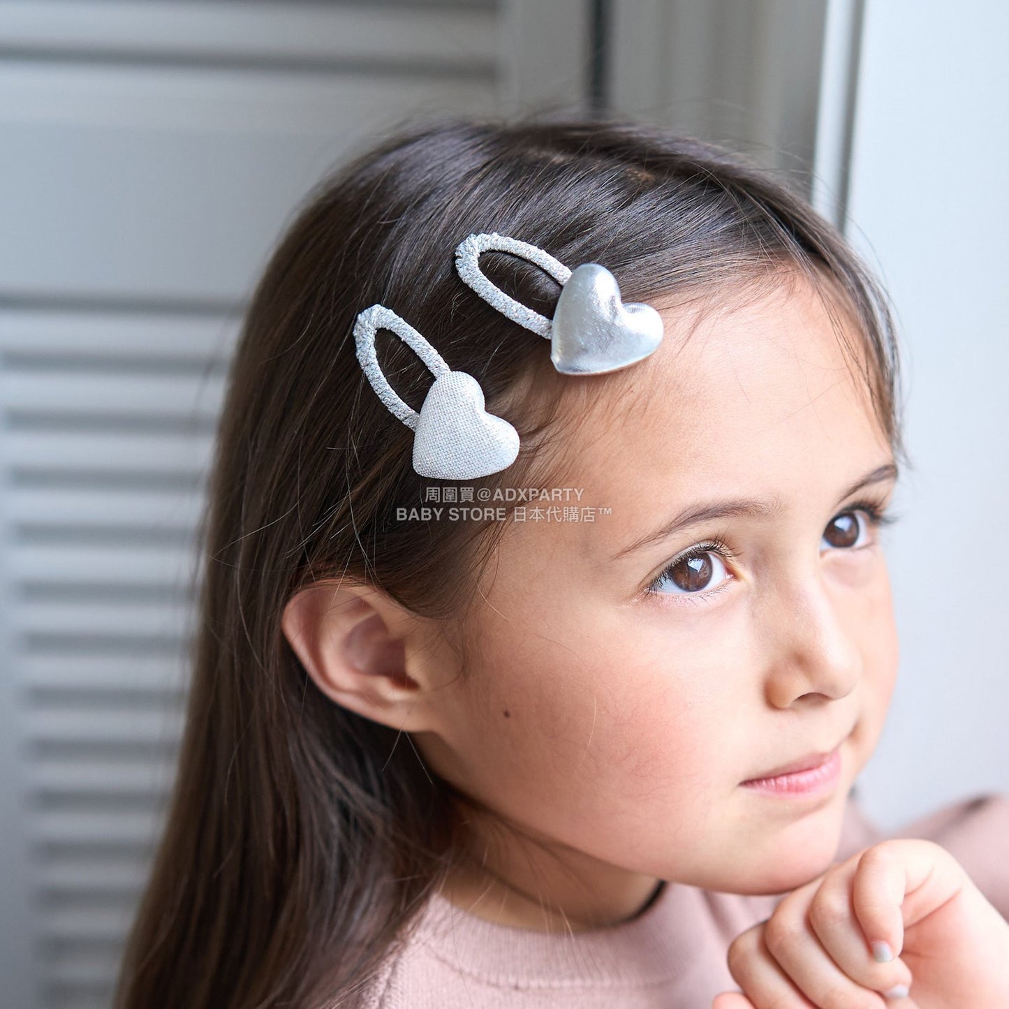 日本直送 Lycee mine 閃亮心形髮夾2件套 手飾/髮飾系列