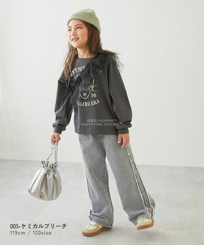 日本童裝 dev!rock 側流蘇牛仔褲 100-160cm 女童款 秋季 PANTS